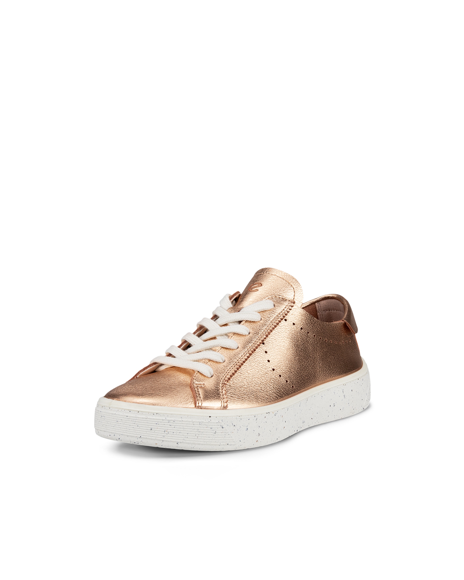 Women's ECCO® Street Tray Leather Sneaker - Metallics - Main