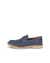 Men's ECCO® Metropole London Nubuck Moc-Toe Shoe - Blue - Outside