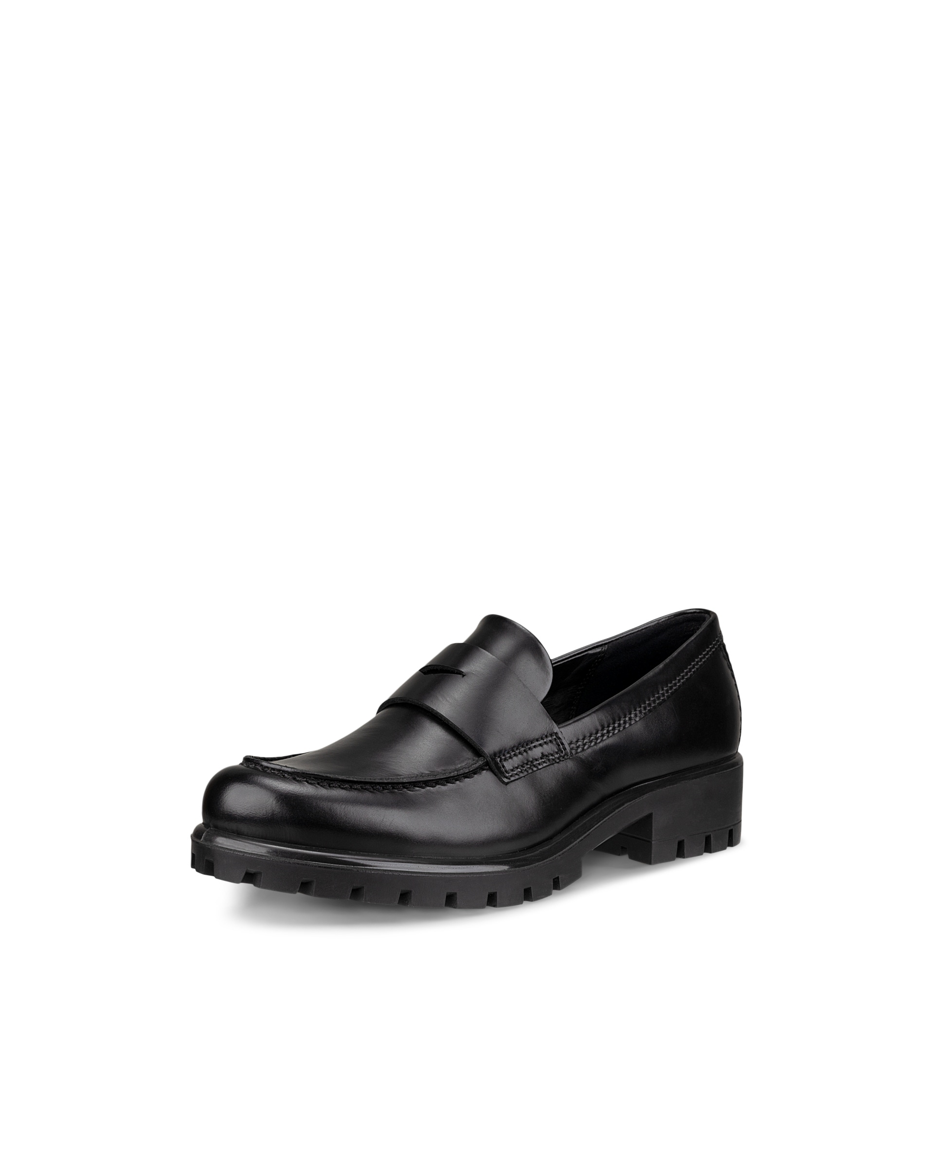 ECCO Women's Modtray Moc-toe Penny Loafers - Black - Main