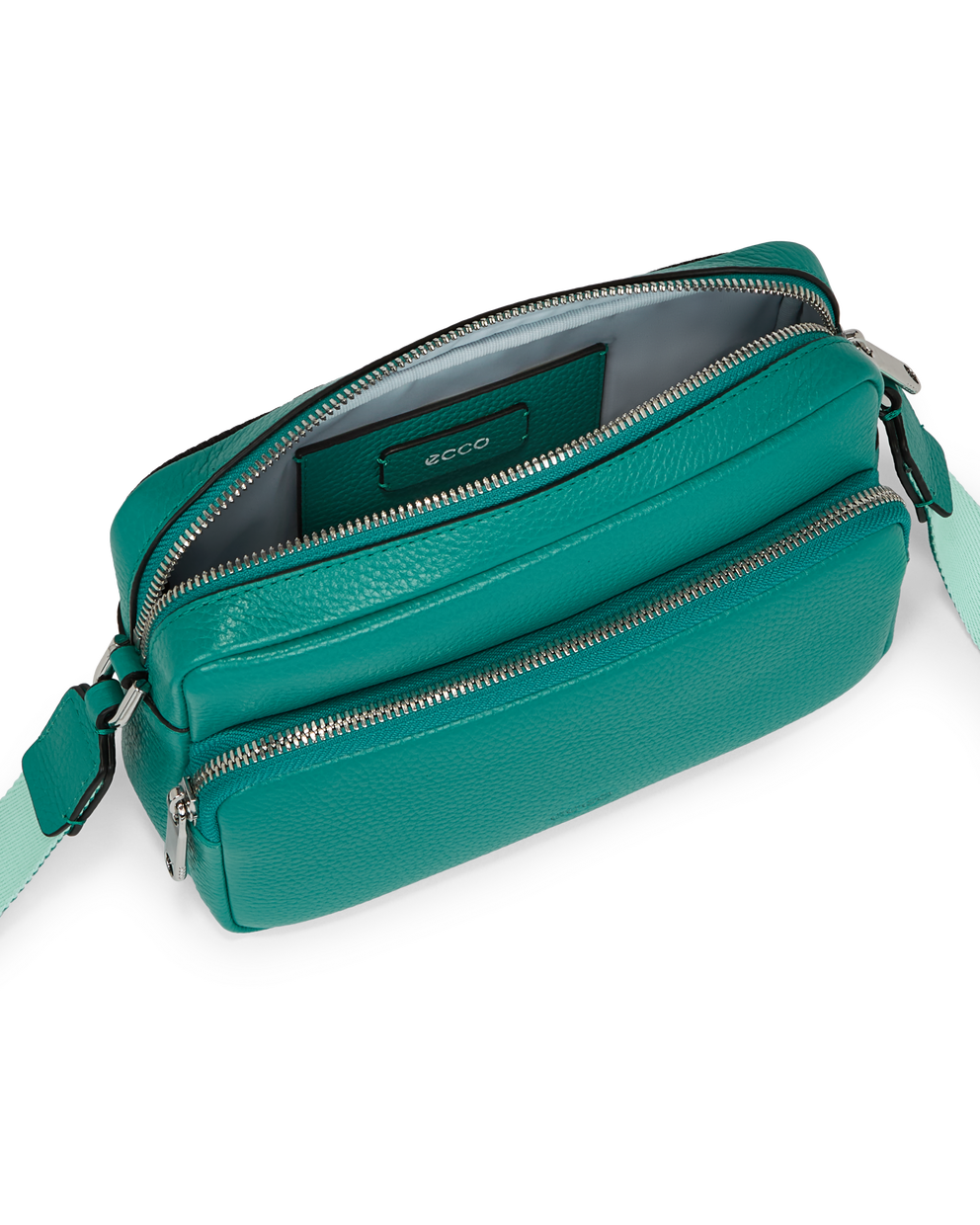 ECCO® Leather Camera Bag - Green - Inside