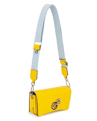 ECCO® Lock Wave Leather Crossbody Bag - Yellow - Main