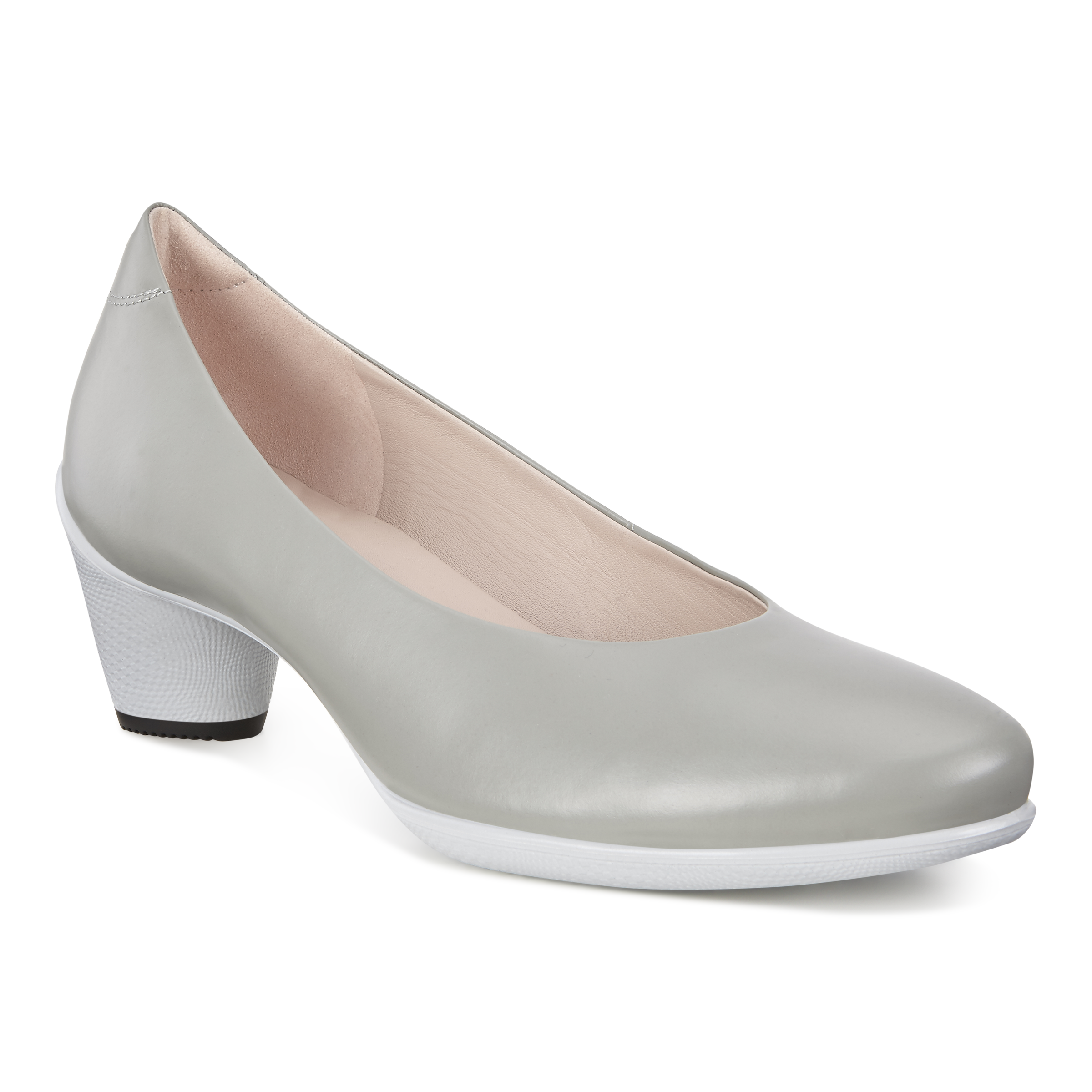 Women's ECCO® Sculptured 45 Leather Block-Heeled Pump | Black