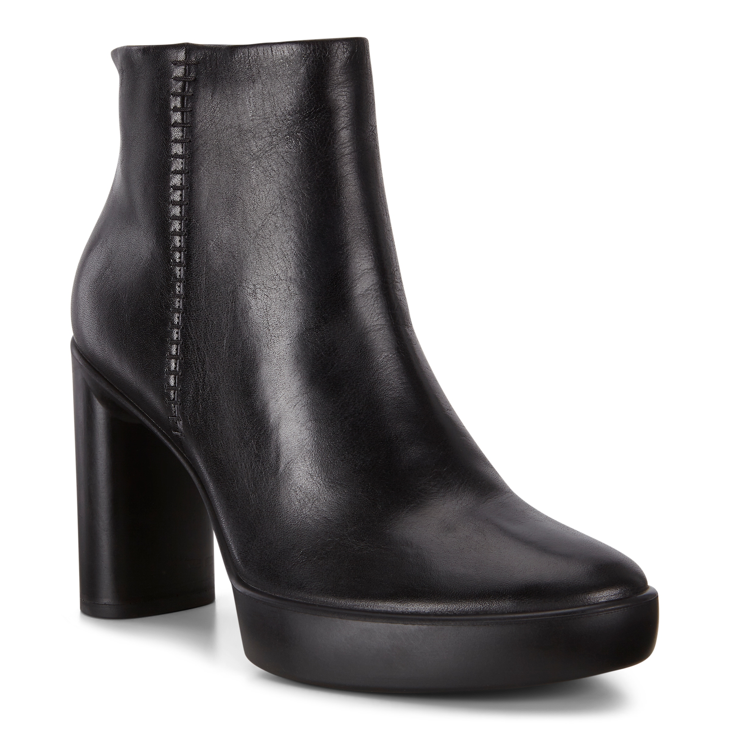 ECCO Shape Sculpted Motion 75 ウィメンズ レザーアンクルブーツ - 黒 - Main