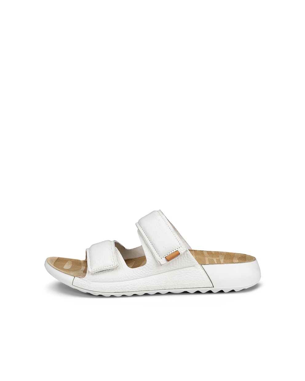 Women's ECCO® Cozmo 60 Leather Two Strap Sandal - White - Outside