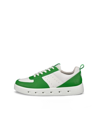 ECCO® Street 720 baskets en cuir Gore-Tex pour homme - Vert - Outside