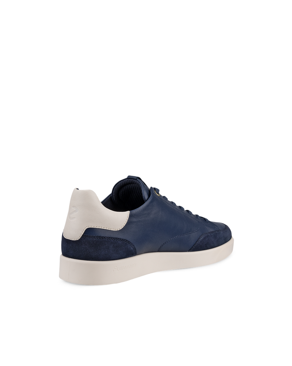 Men's ECCO® Street Lite Leather Sneaker - Blue - Back