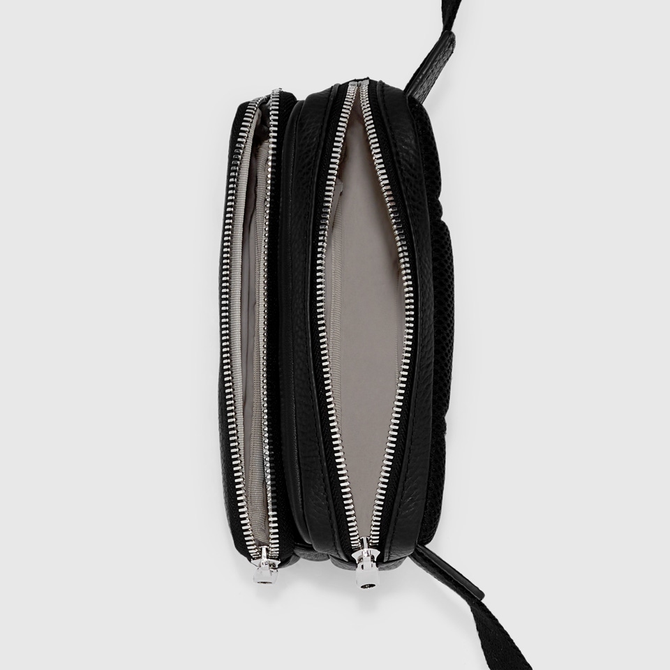 ECCO® Textureblock Leather Waist Bag | Black