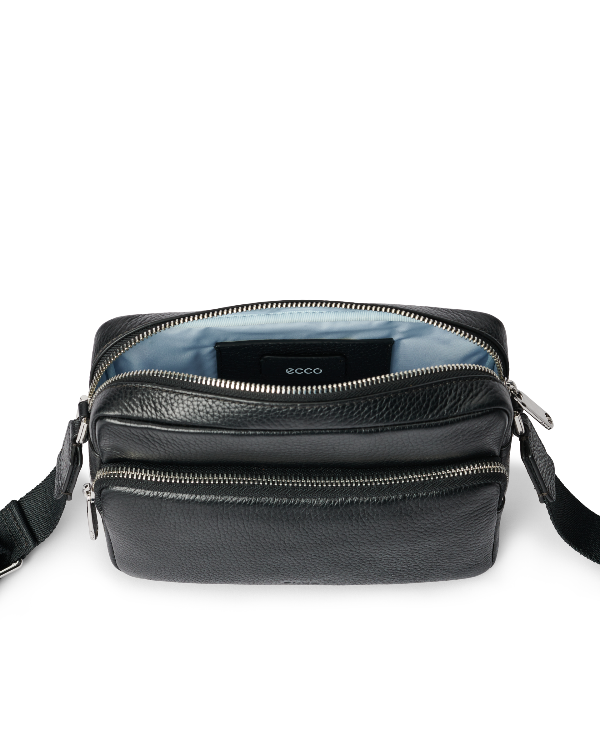 ECCO® Leather Camera Bag - Black - Inside