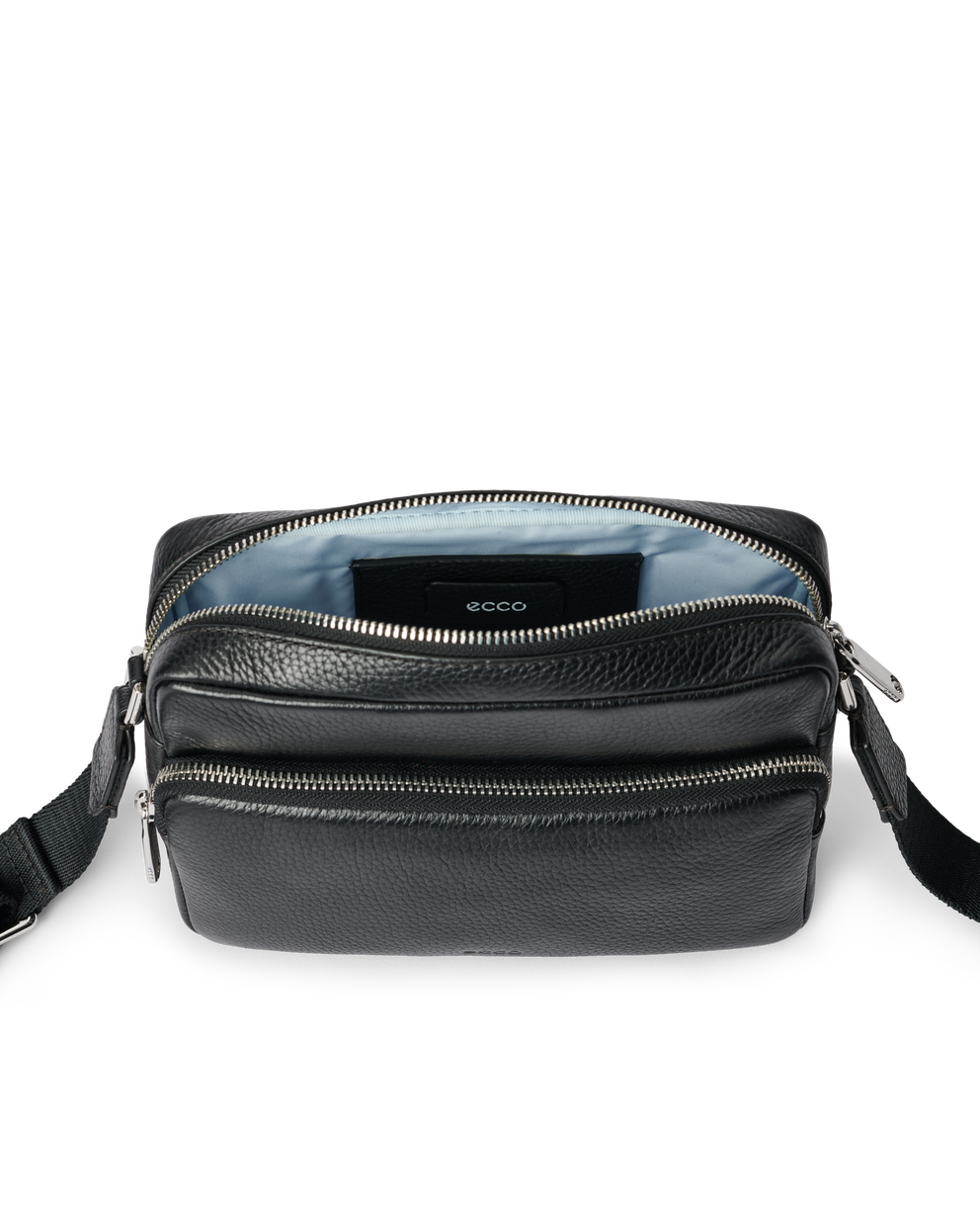 ECCO® Leather Camera Bag - Black - Inside