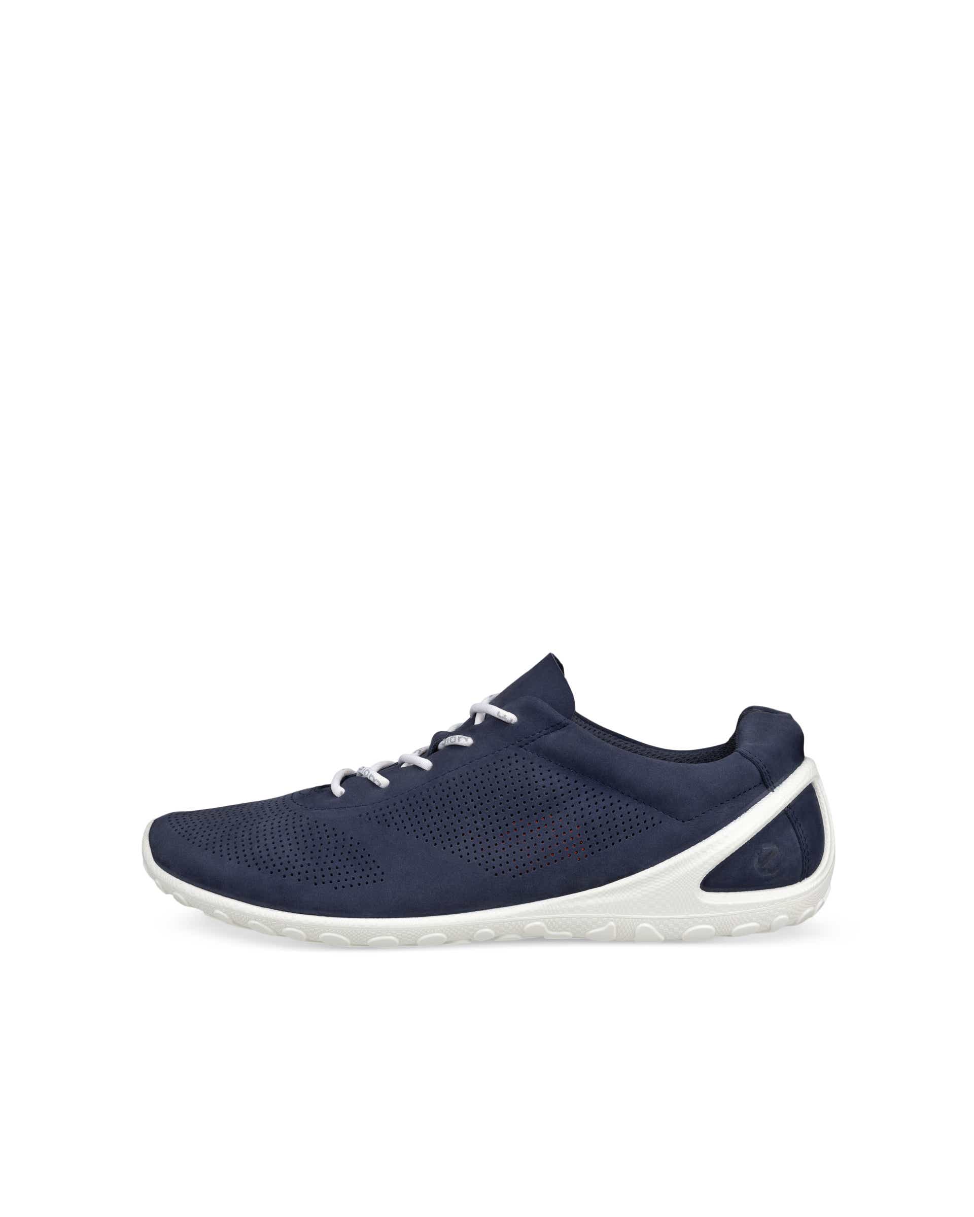 Men's ECCO® Nubuck Shoe - Gray - Outside