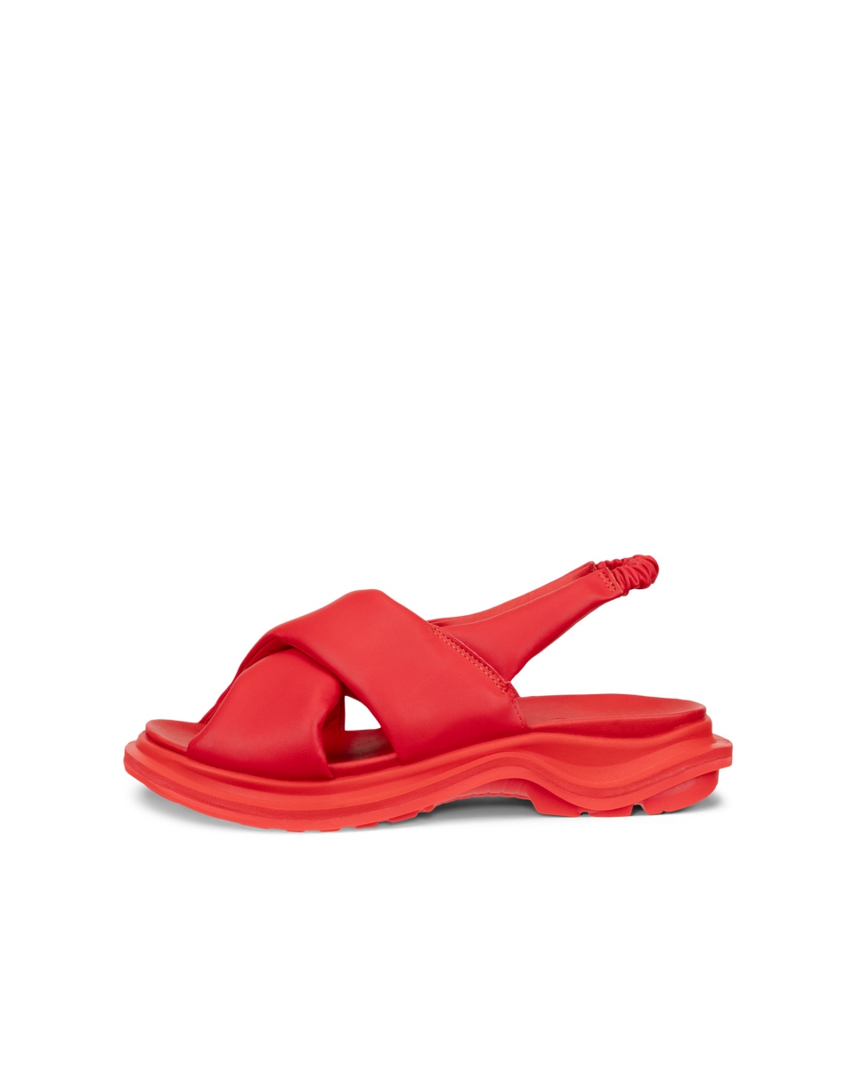 Red walking sandals on sale