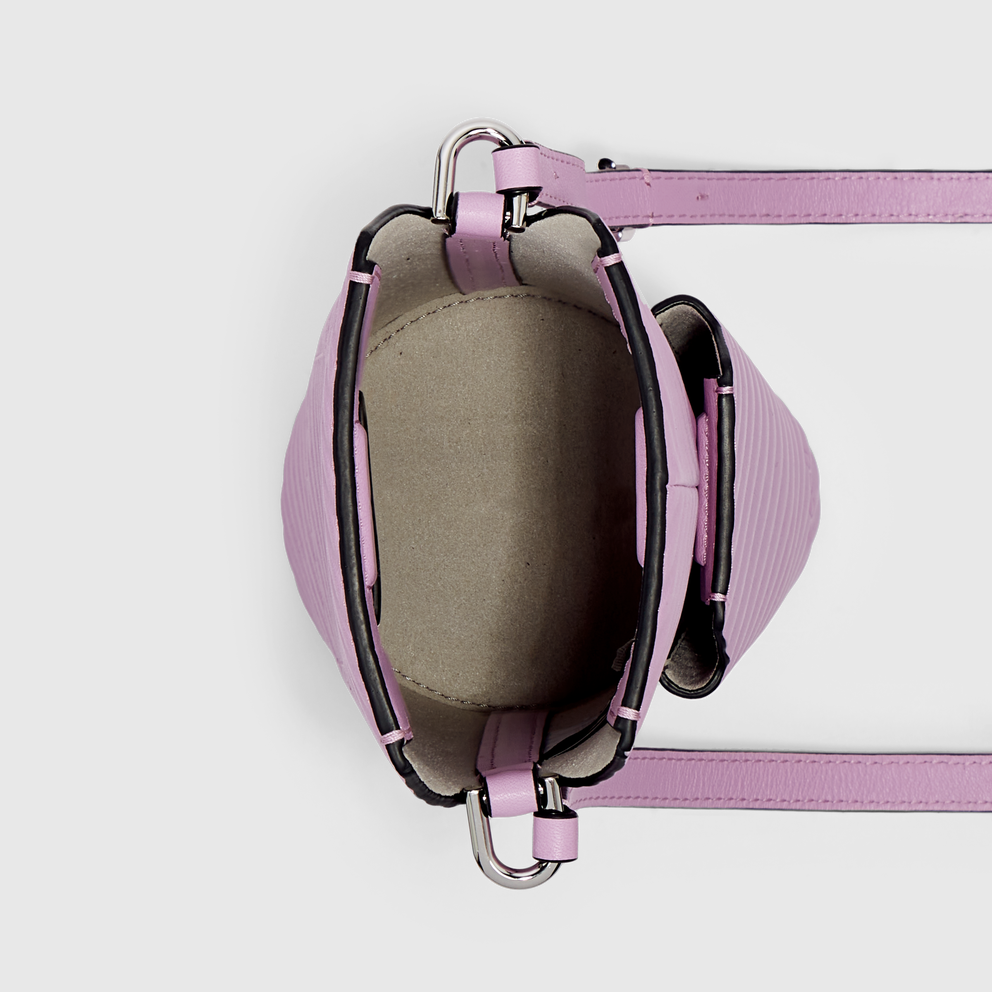 ECCO® Pot Double Grooved Leather Crossbody Bag - Pink - Birdeye