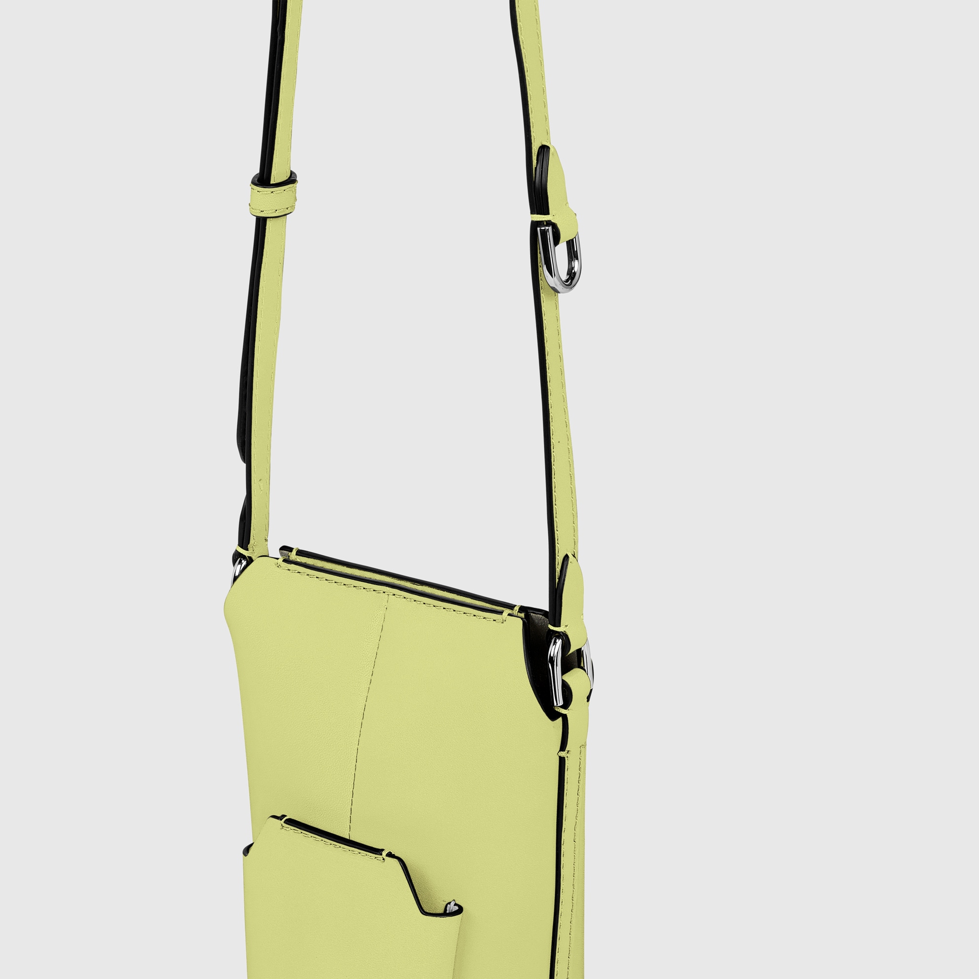 ECCO® Pot Double Leather Crossbody Bag - Yellow - Detail-2