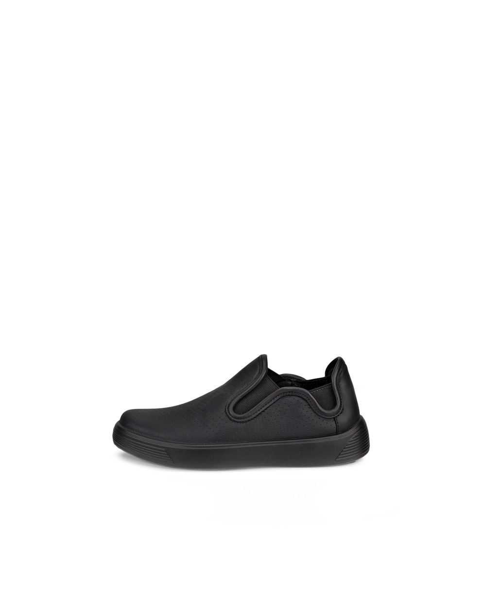 Zapatillas de piel sin cordones ECCO® Street 1 para niño/a - Negro - Outside