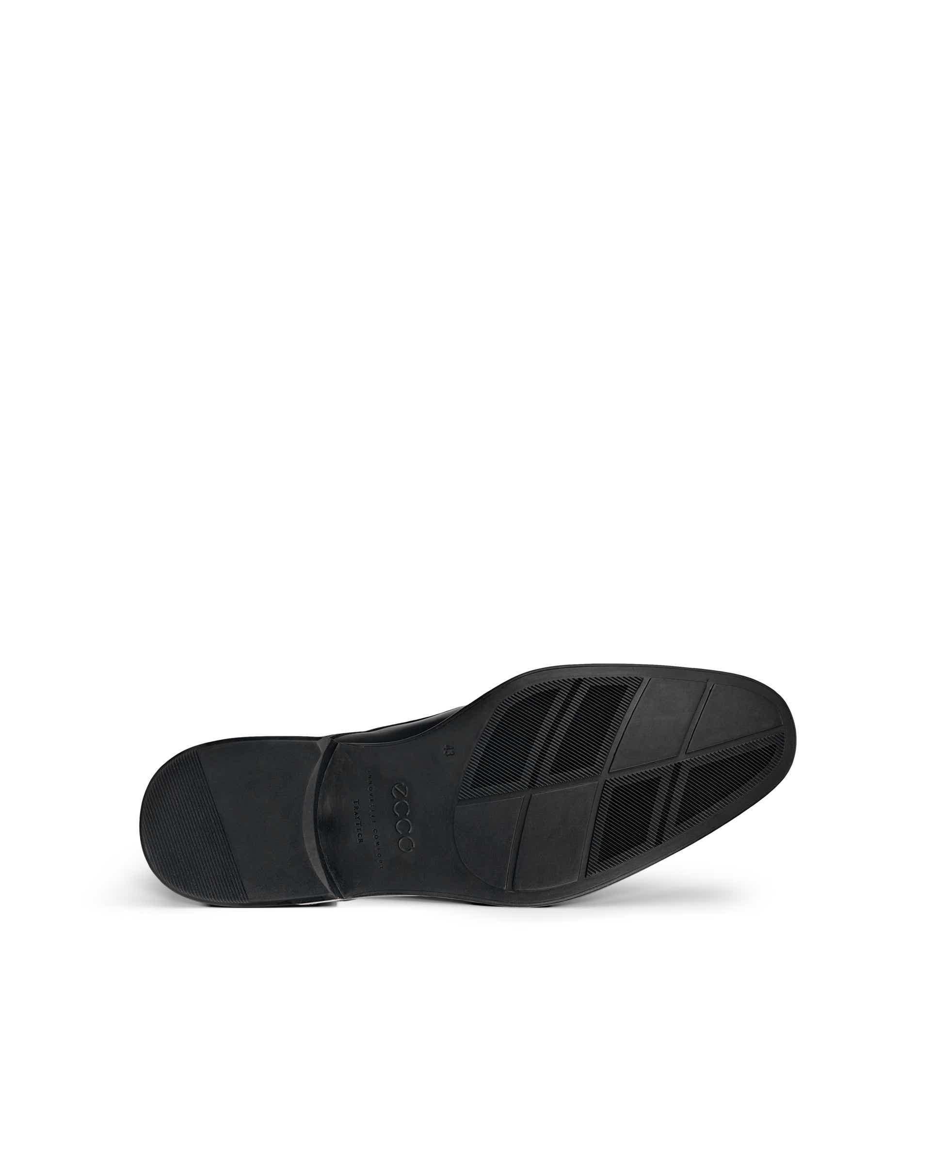Men's ECCO® Citytray Leather Derby Shoe - Black - Sole