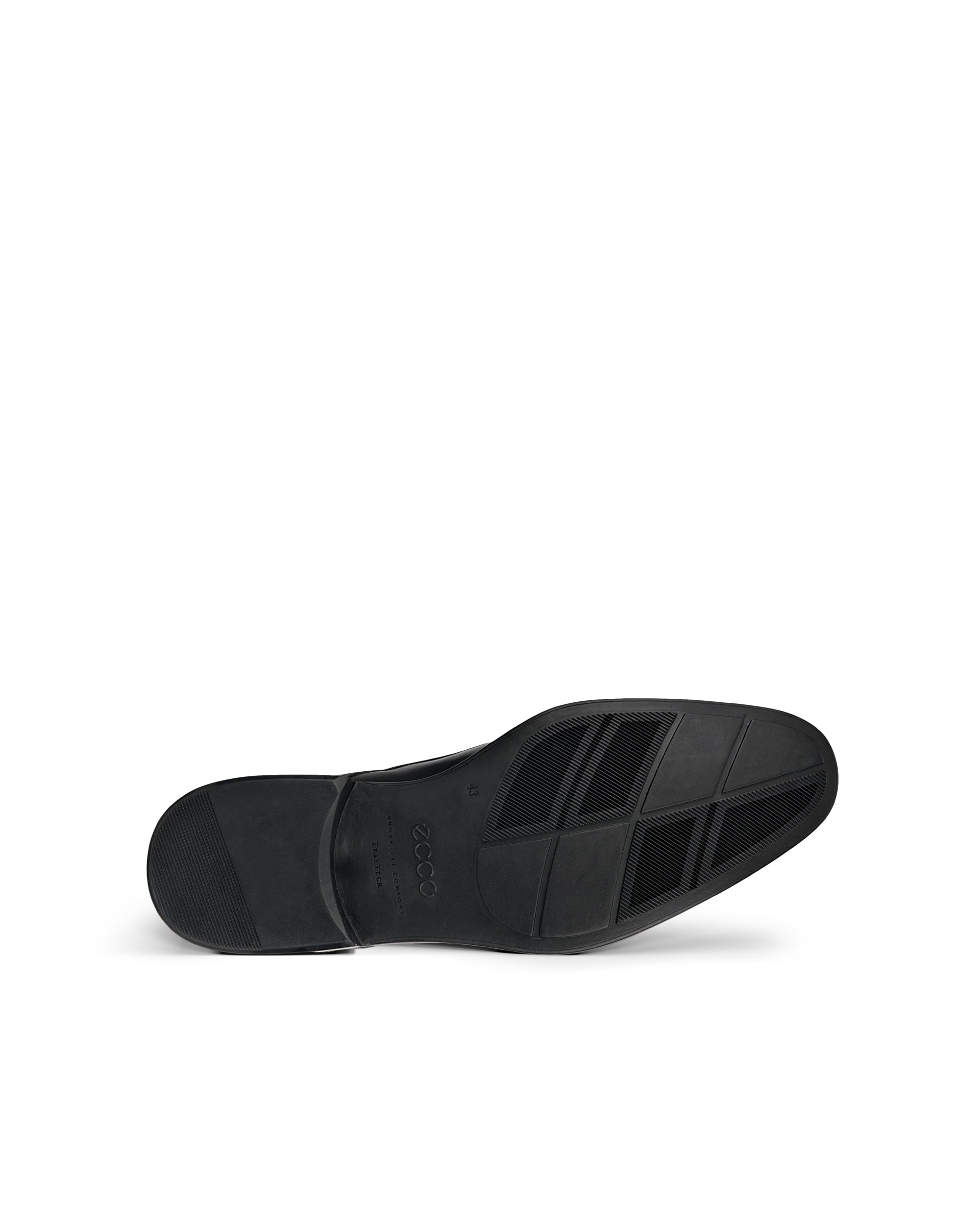 Men's ECCO® Citytray Leather Derby Shoe - Black - Sole