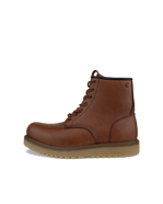 Botas de piel con puntera pespunteada ECCO® Staker para hombre - Marrón - Outside