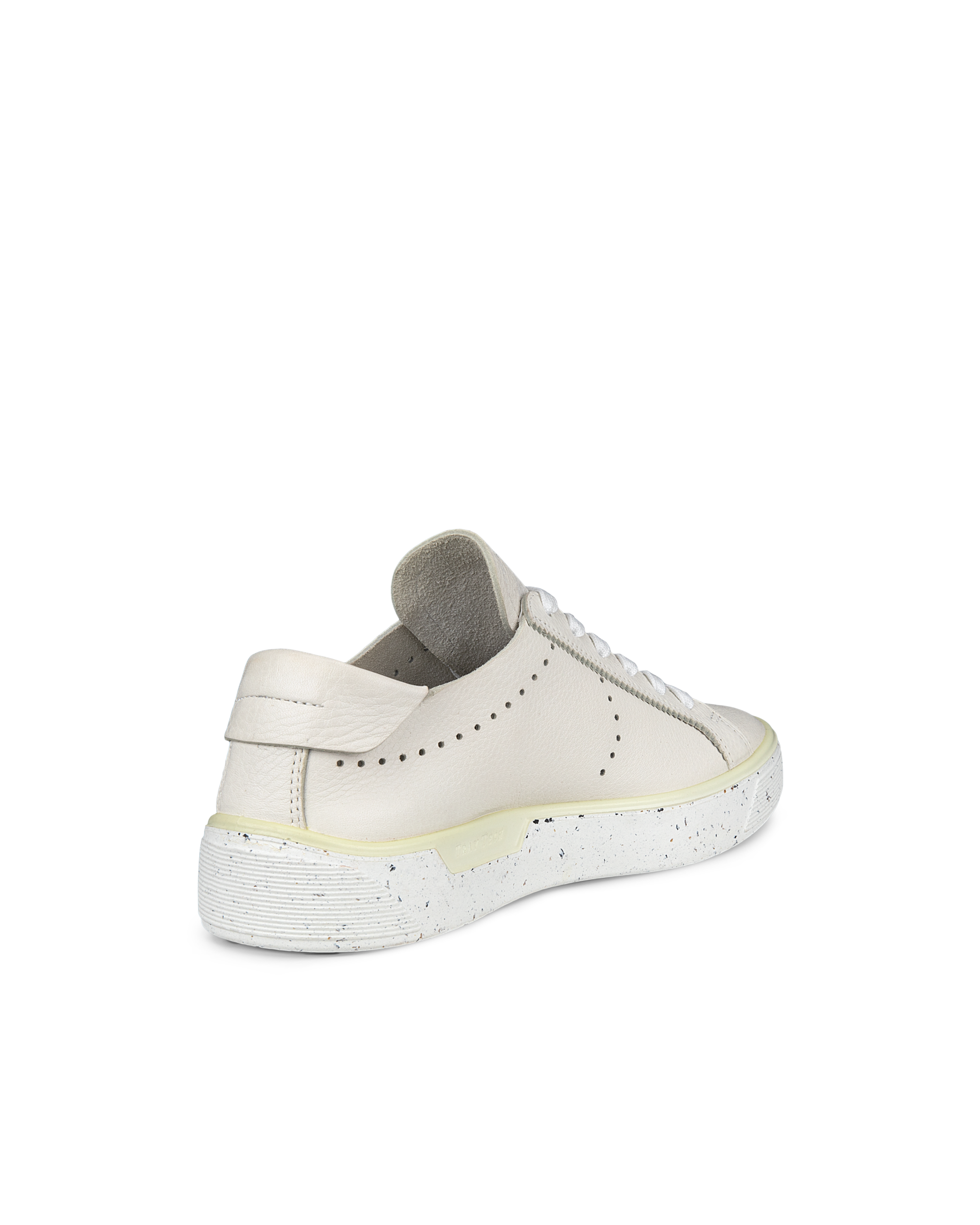 Women's ECCO® Street Tray Leather Sneaker - White - Back