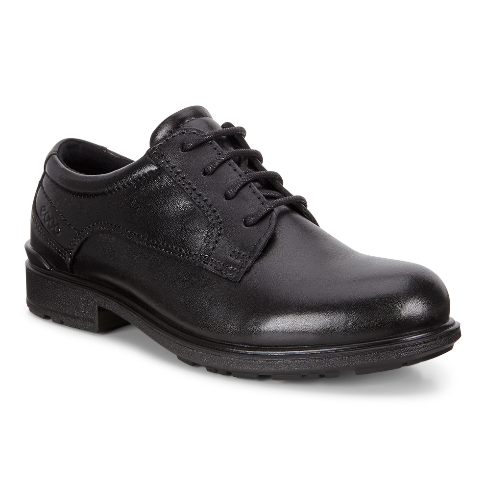 Kids' ECCO® Cohen Leather Shoe - Black - Main