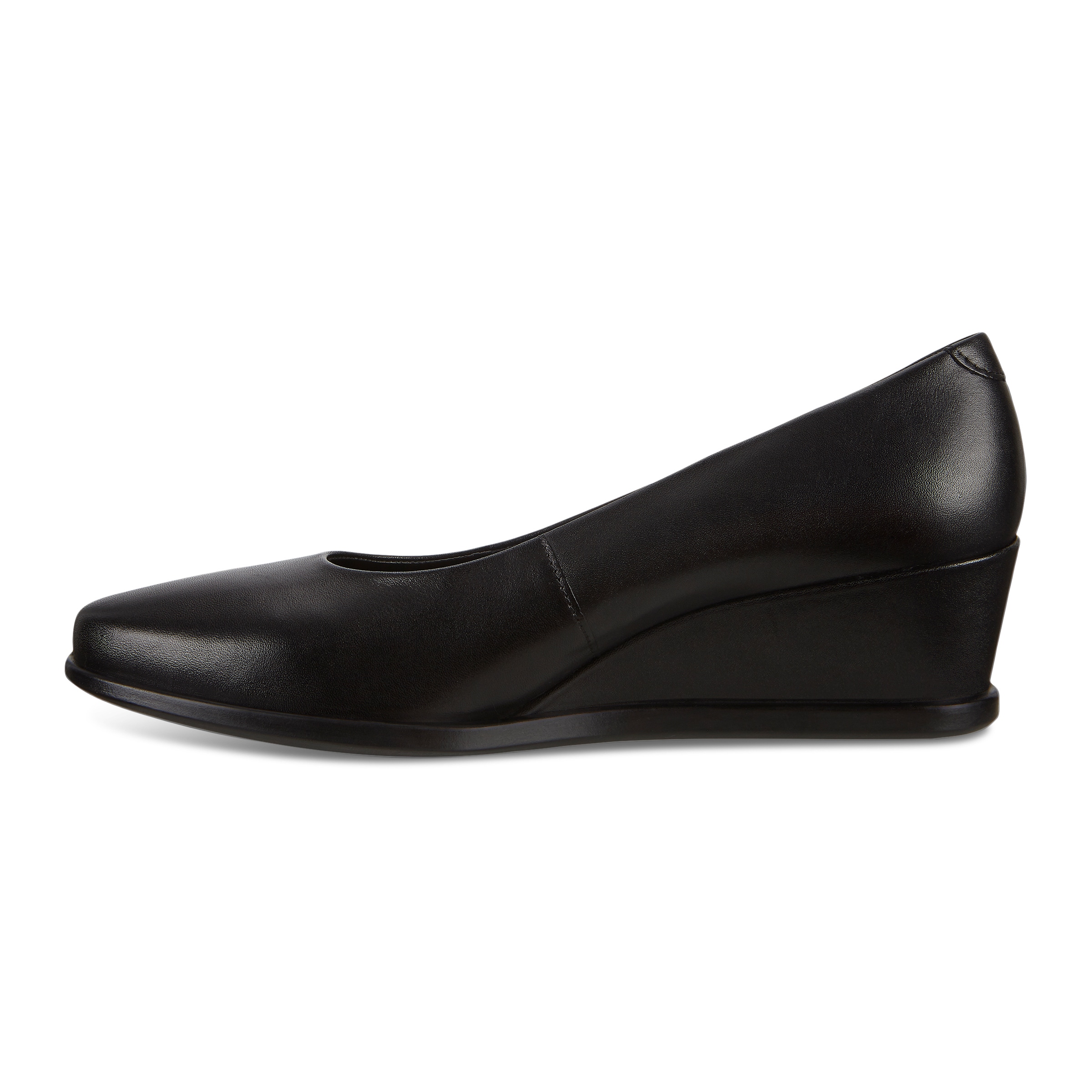 ECCO Shape 45 Wedge ウィメンズ レザーローファー - Black - Inside