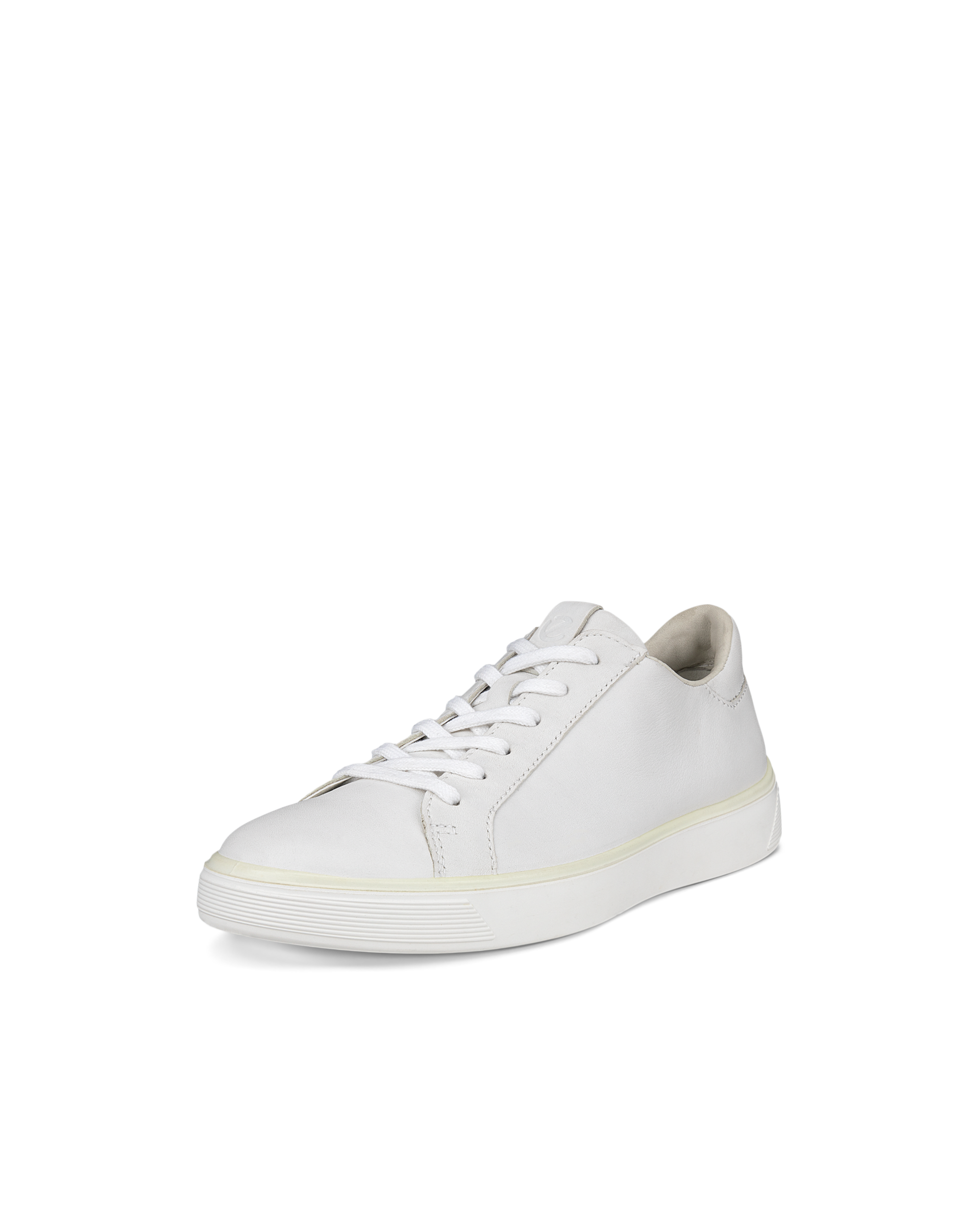 Men's ECCO® Street Tray Leather Sneaker - White - Main