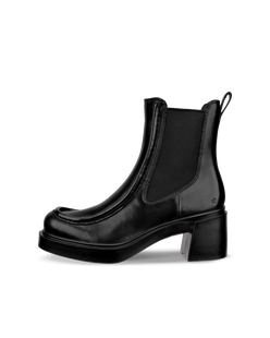 Women's ECCO® Metropole Seoul 45 Leather Heeled Chelsea Boot - Black - Outside