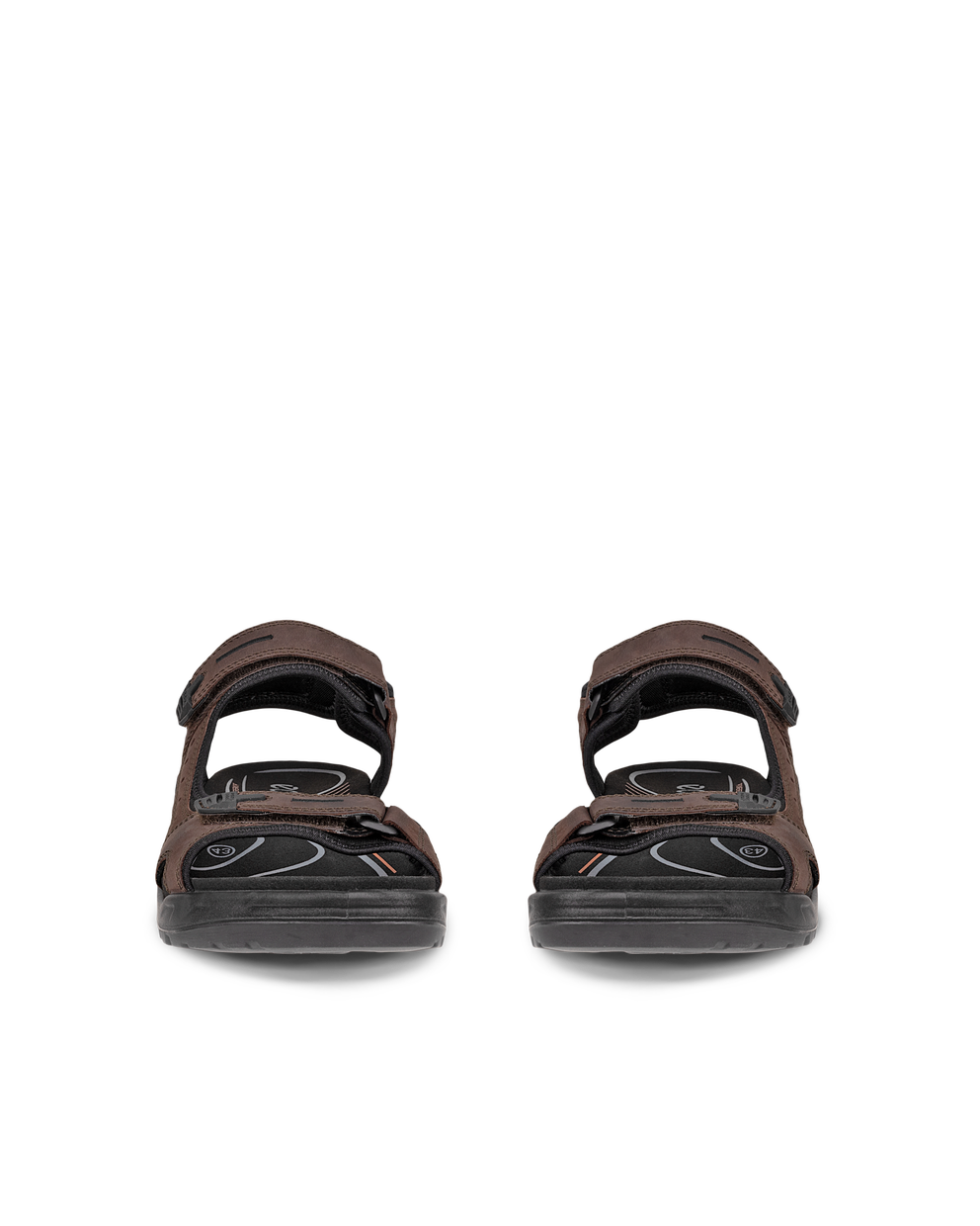 Men's ECCO® Offroad Nubuck Hiking Sandal - Brown - Front pair