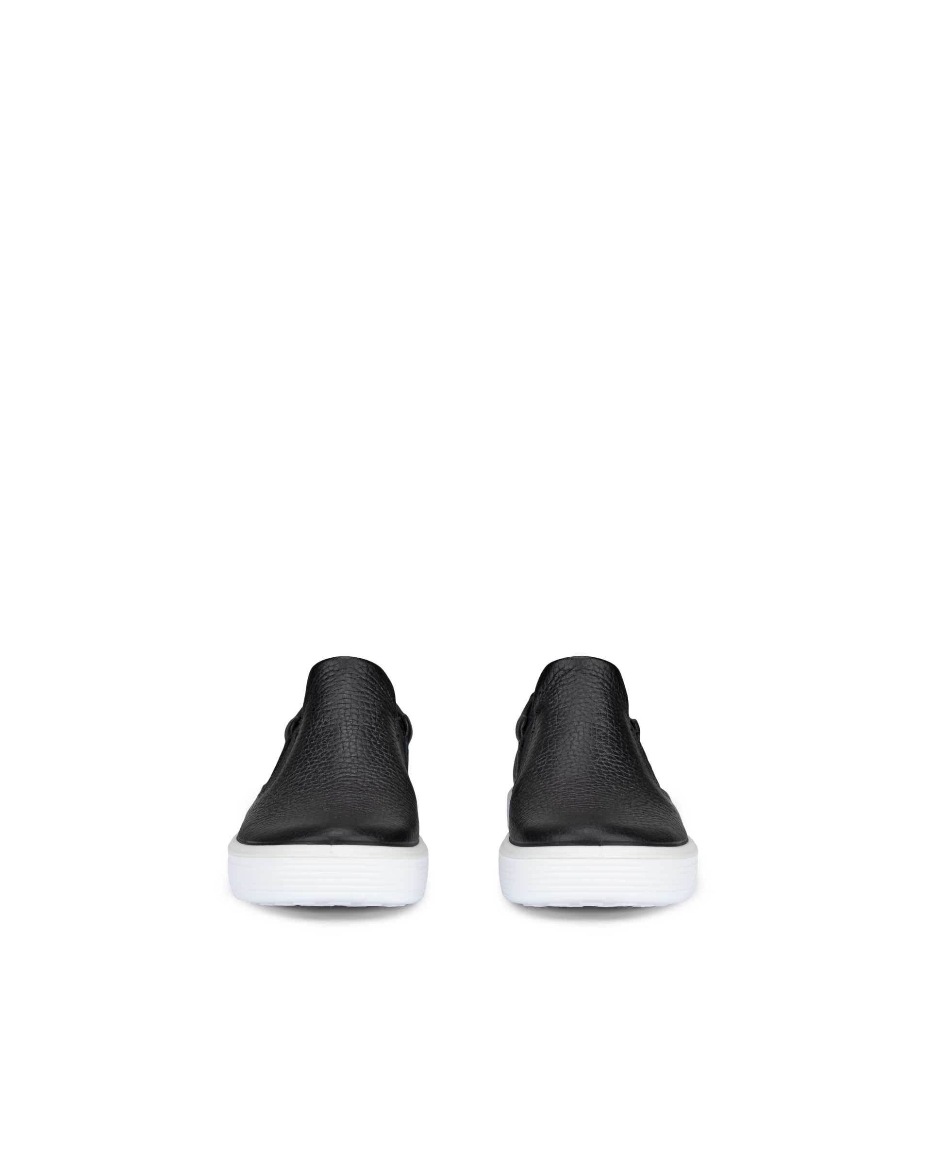 Kids' ECCO® Soft 60 Leather Slip-On - Black - Front pair