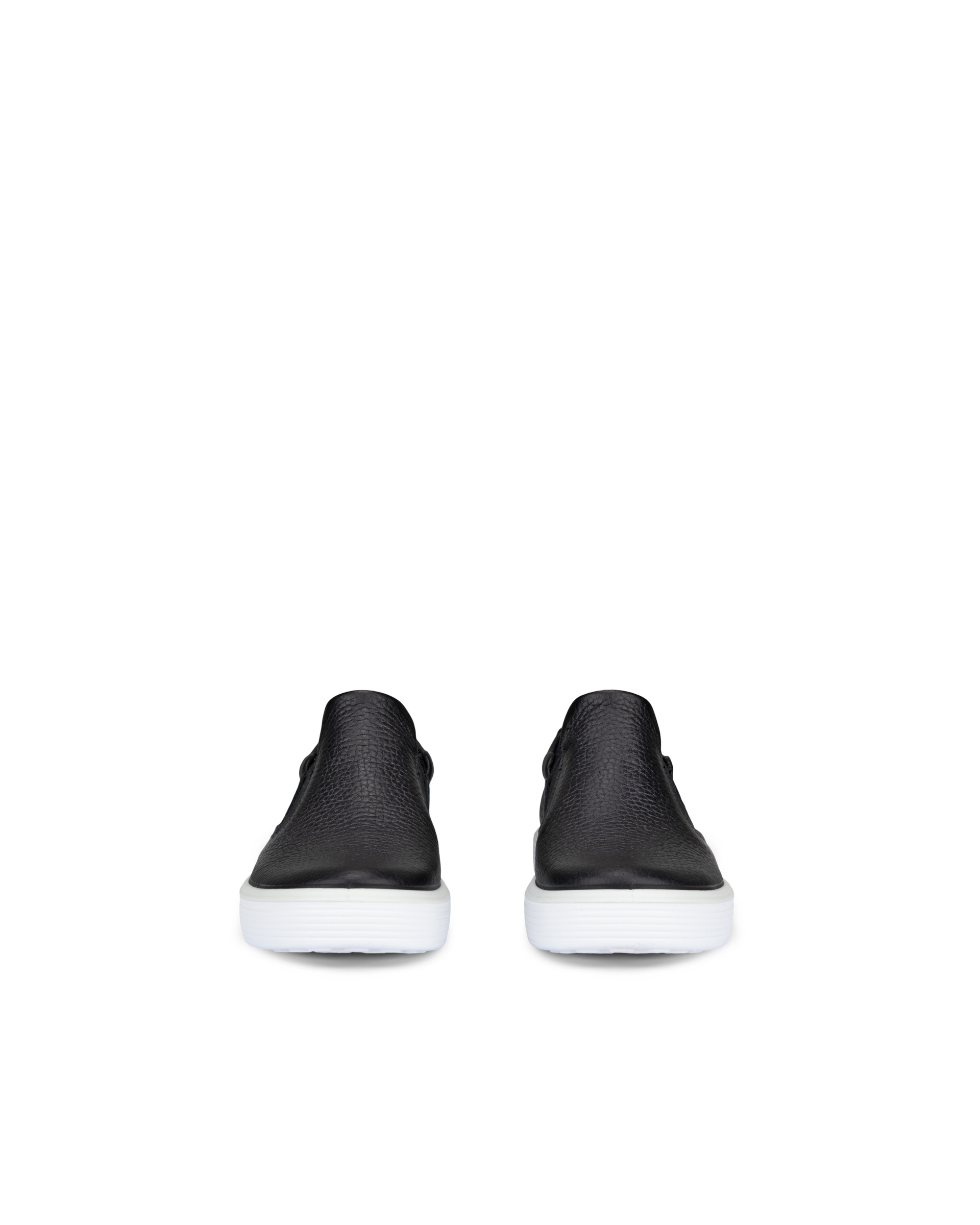 Kids' ECCO® Soft 60 Leather Slip-On - Black - Front pair