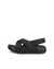 Women's ECCO® Cozmo PF Leather Sandal - Black - Outside