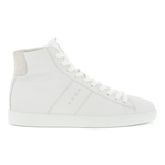 Women's ECCO® Street Lite Leather High-Top Sneaker - White - Outside