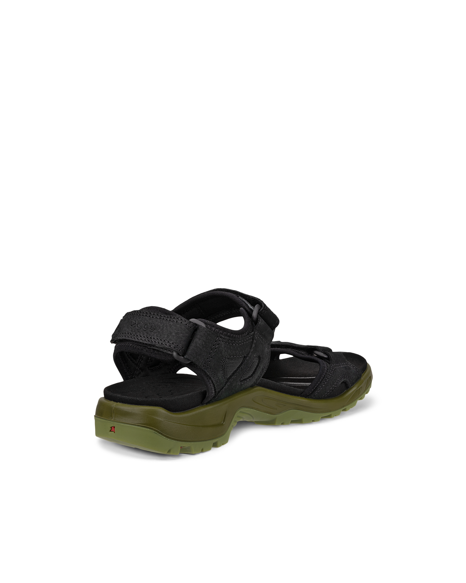 Men's ECCO® Offroad Yucatan Nubuck Walking Sandal - Black - Back