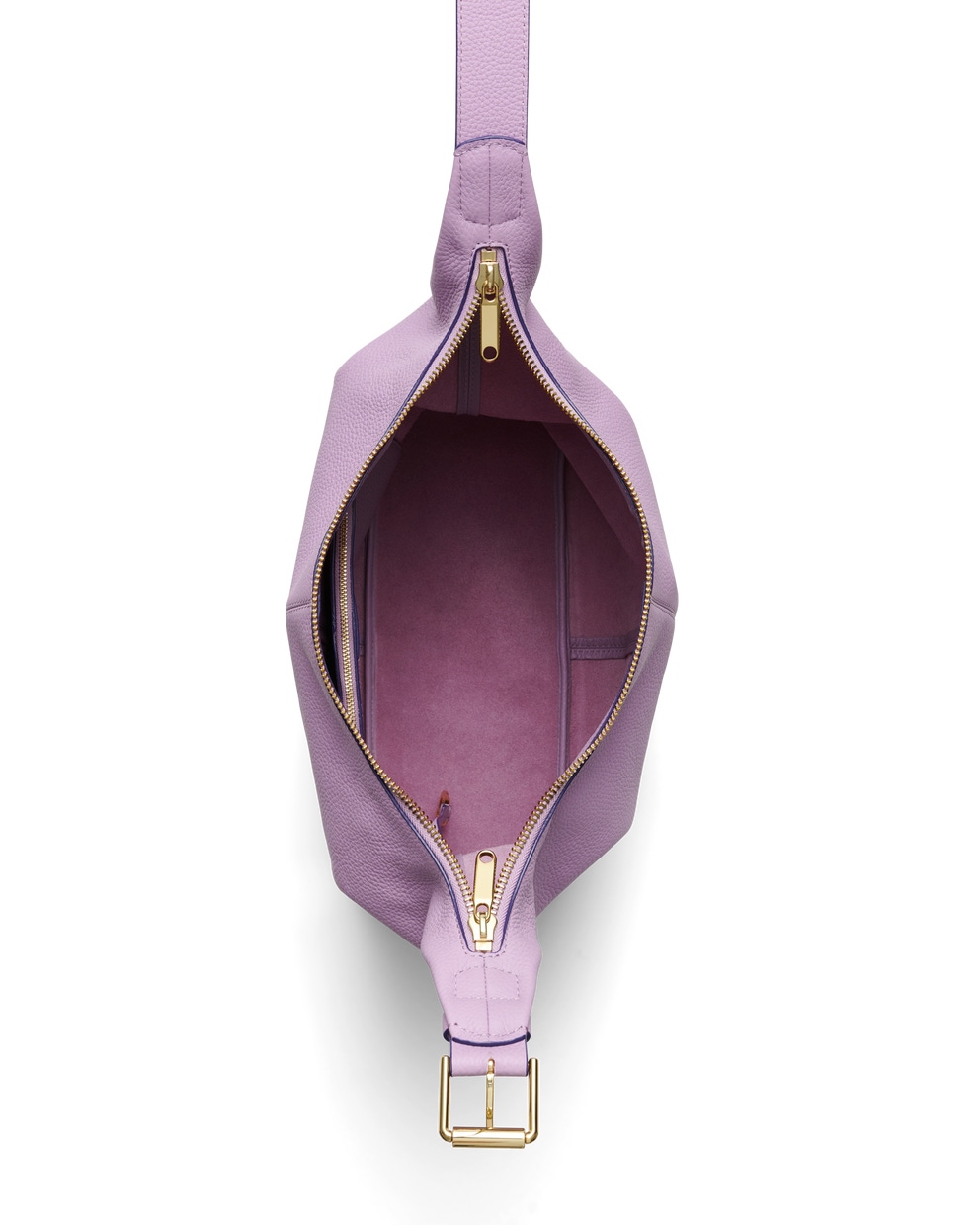 ECCO® Soft Medium Pebbled Leather Hobo Bag - Purple - Birdeye