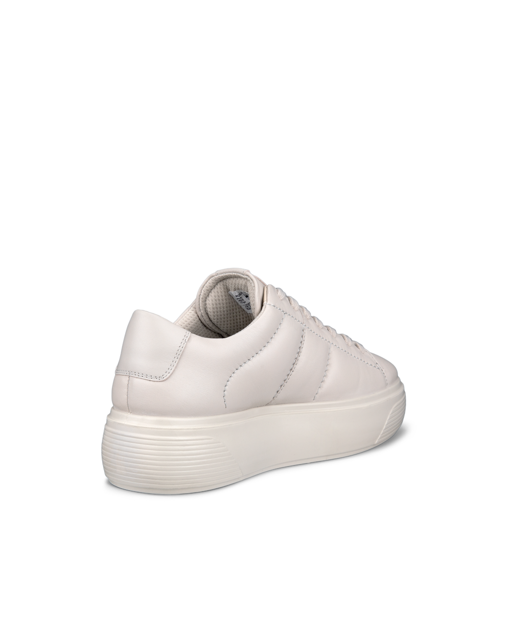 ECCO® Street Platform baskets à plateforme en cuir pour femme - Gris - Back