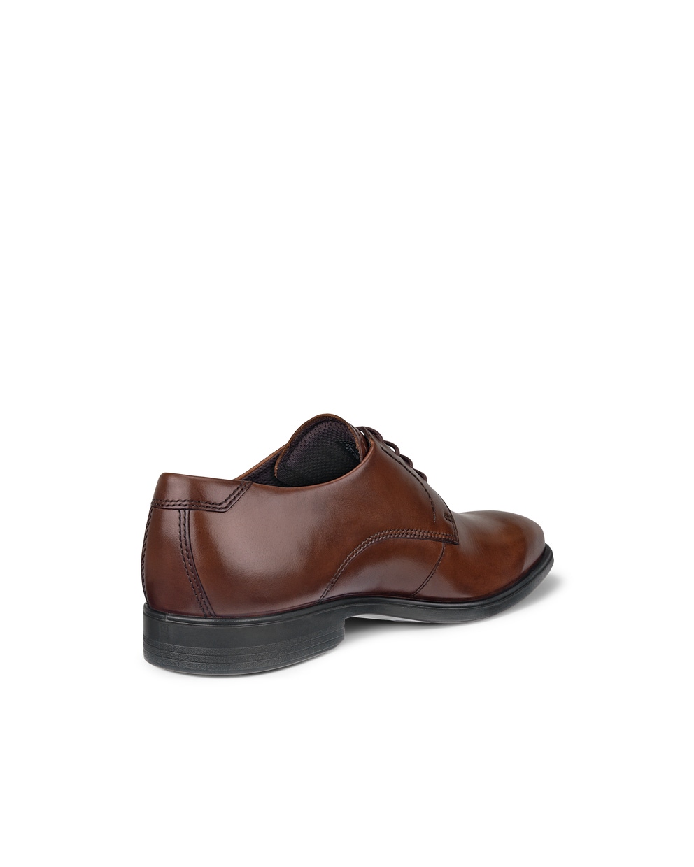 Men's ECCO® Melbourne Leather Derby Shoe - Brown - Back