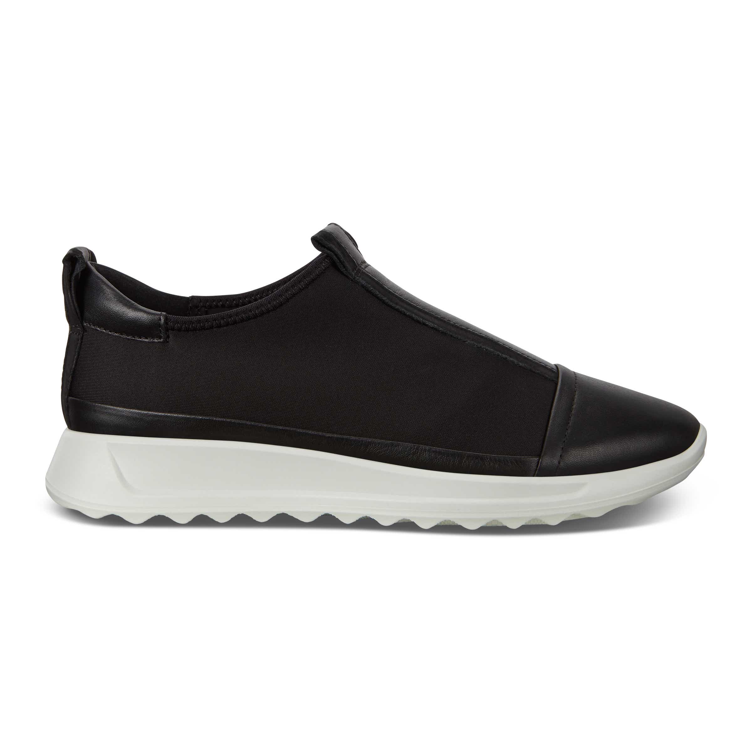 ECCO Flexure Runner ウィメンズ レザースニーカー - 黒 - Outside
