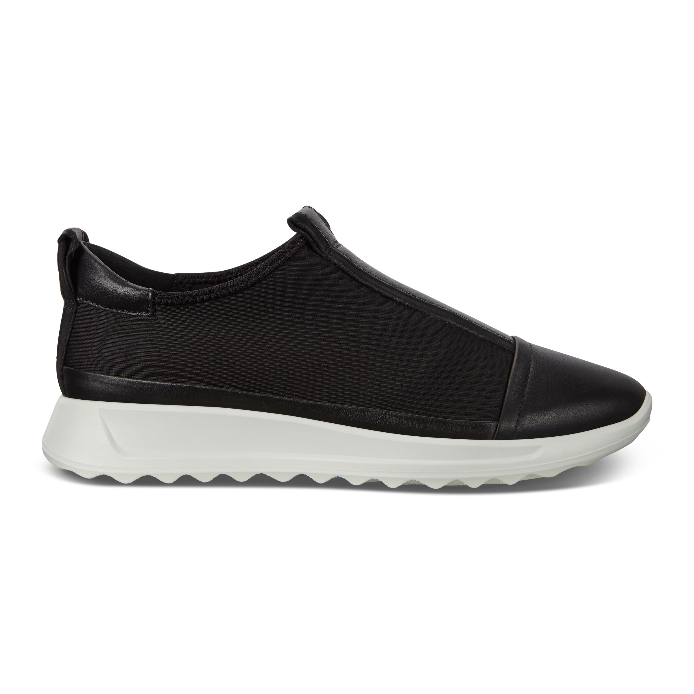 ECCO Flexure Runner ウィメンズ レザースニーカー - 黒 - Outside