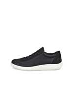 ECCO® Soft Zero baskets en cuir pour femme - Noir - Outside