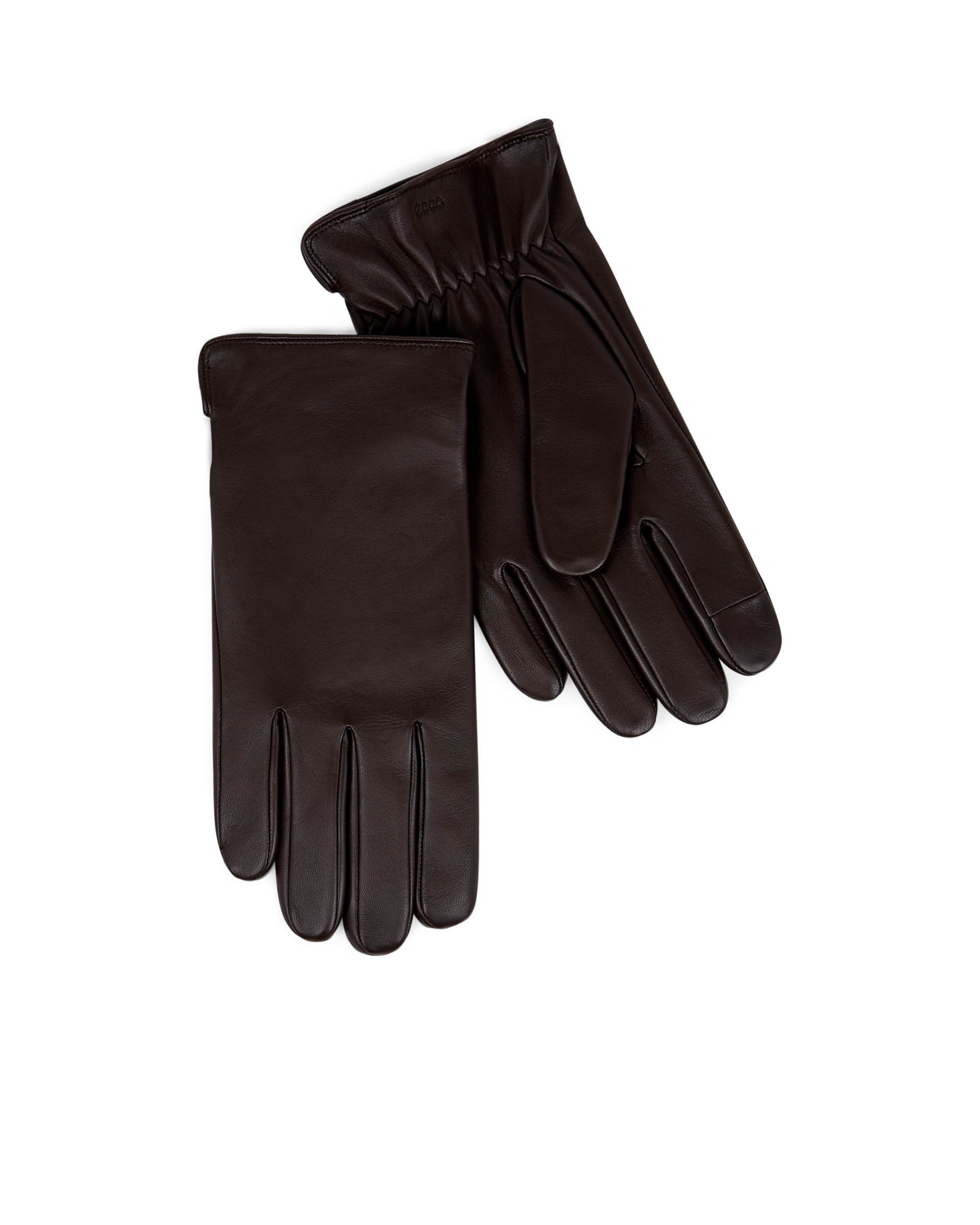 Unisex ECCO® Gloves Leather Gloves - Brown - Main