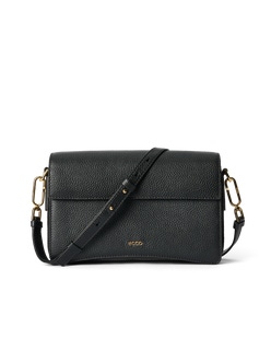 ECCO® Leather Pinch Crossbody Bag - Black - Main