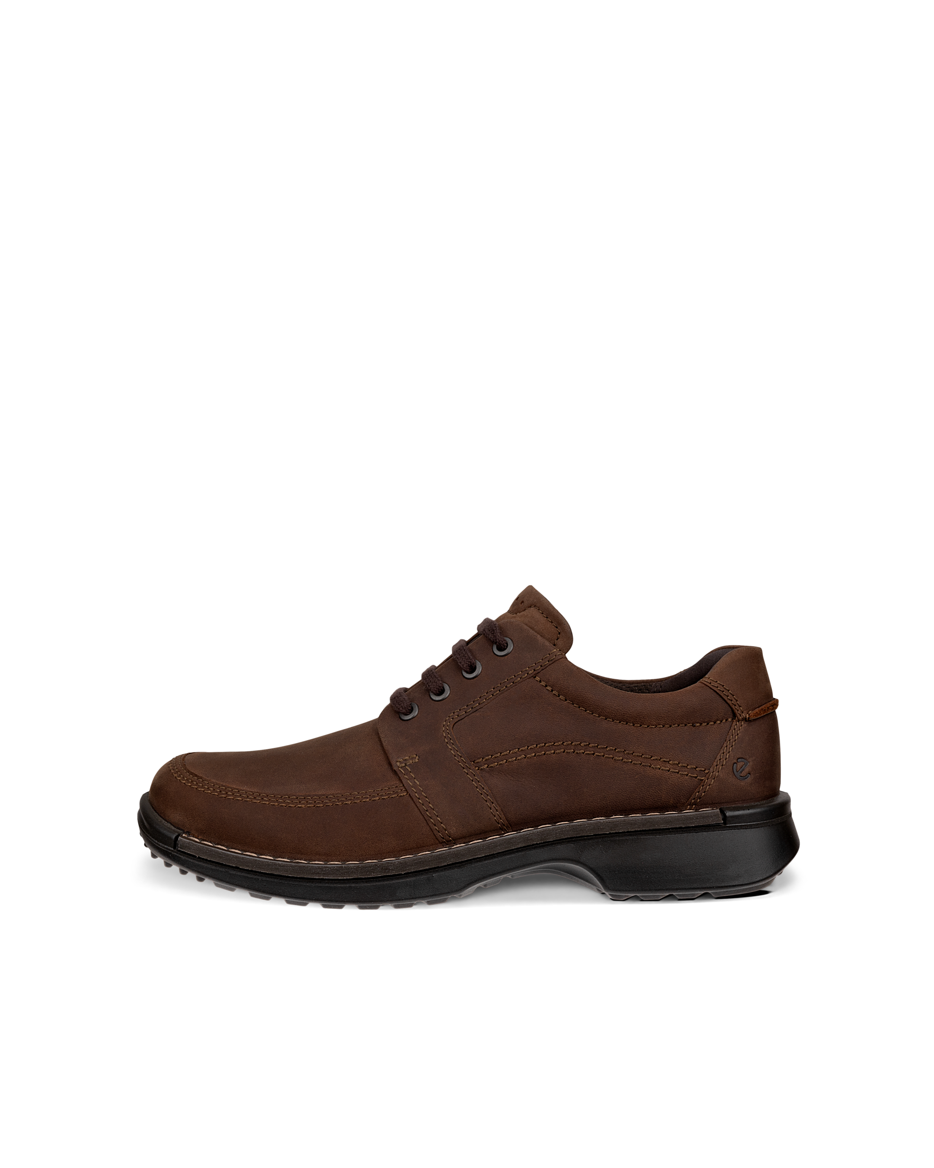 Derby en cuir à tablier aux orteils ECCO® Fusion pour hommes - Brun - Outside