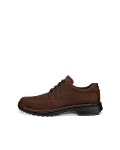 Derby en cuir à tablier aux orteils ECCO® Fusion pour hommes - Brun - Outside