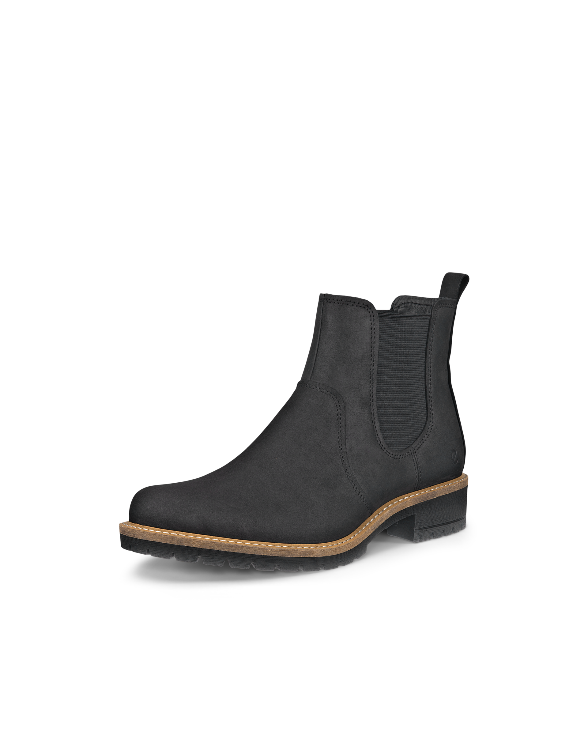 Women's ECCO® Elaina Nubuck Chelsea Boot - Black - Main