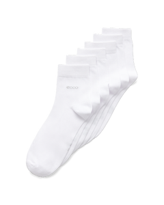 ECCO classic ankle-cut 3-pack ankle socks white