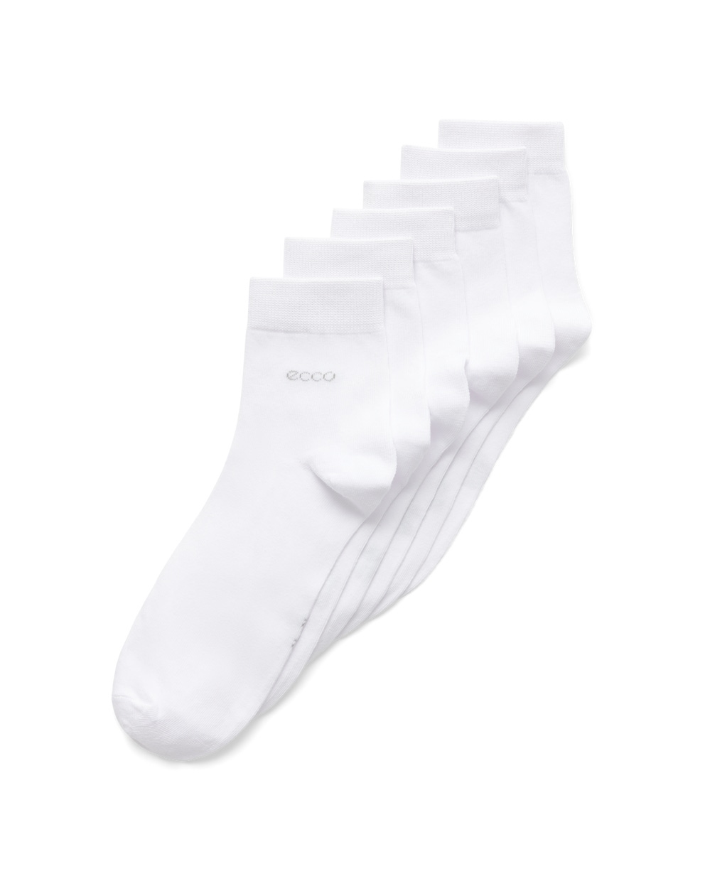 ECCO CLASSIC ANKLE CUT 3-PACK SOCKS - White - Main