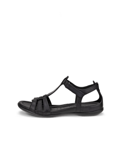 ECCO Flash T-strap Sandals - Black - Outside