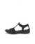 Women's ECCO® Flash Leather T-Bar Sandal - Black - Outside