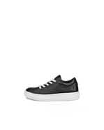 Kids' ECCO® Soft 60 Leather Sneaker - Black - Outside