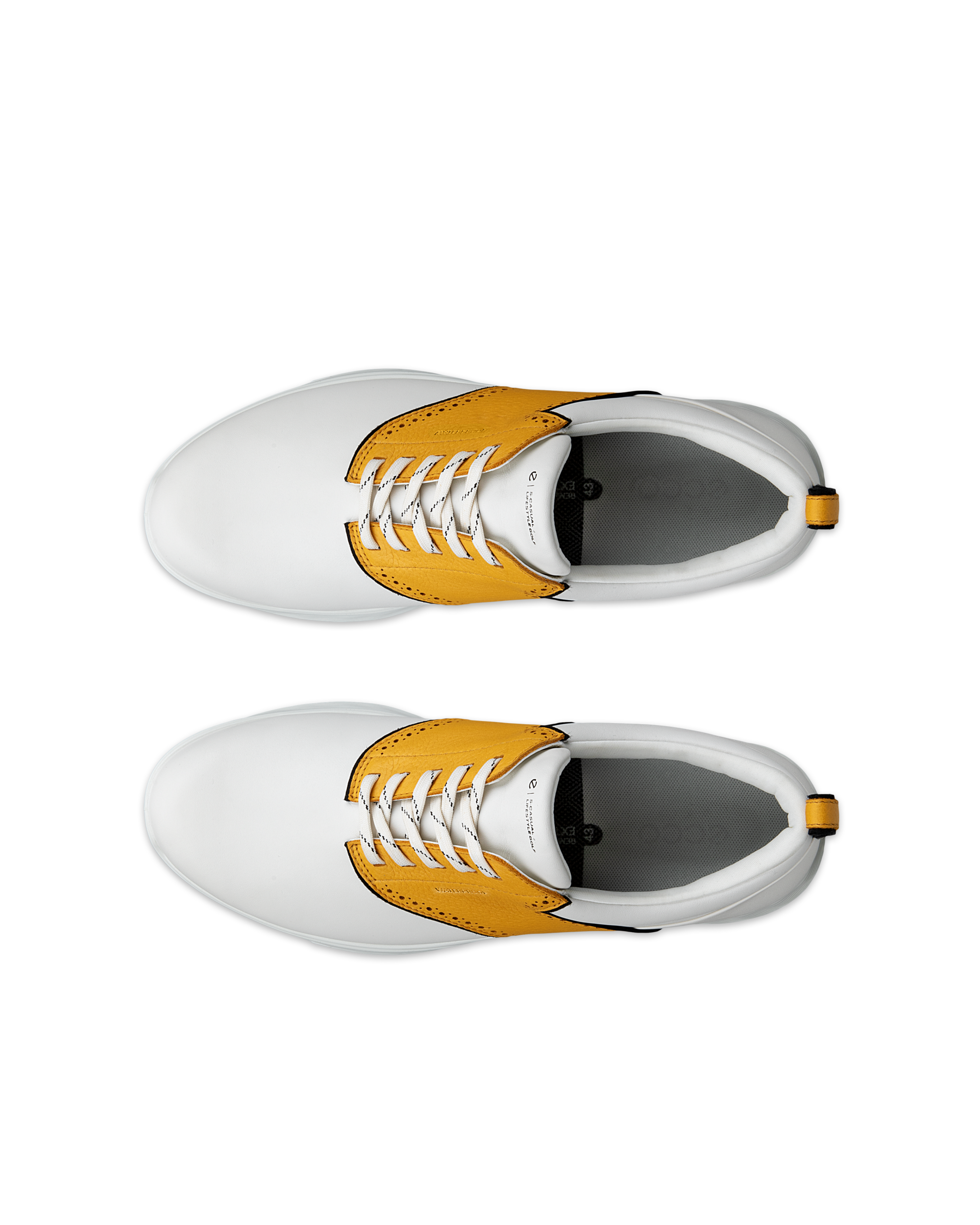 ECCO GOLF ホワイト スニーカー Men's ECCO® Golf S-Casual Leather Waterproof Golf Shoe | White