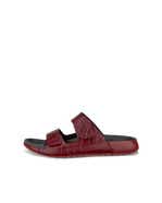 ECCO Women Cozmo 2-strap Slide Sandal - Red - Outside